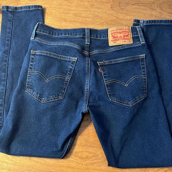 Levi's Deep Blue Denim Jeans - Picture 3 of 5